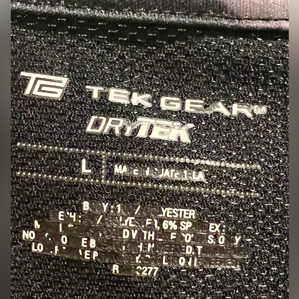 Tek Gear black dry tek gray white black active workout tank top - large - Picture 6 of 7